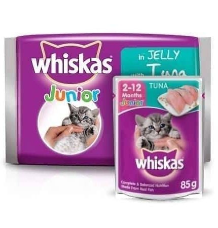 ويسكاس طعام اكياس تونا للقطط الصغيرة 4×85 جم