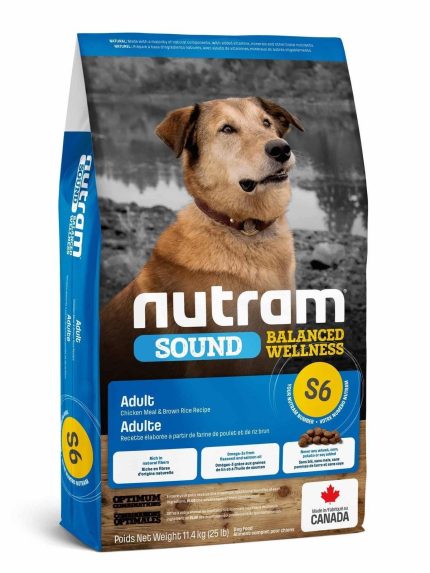 نيوترام S6 طعام جاف للكلاب البالغة بالدجاج والأرز 11.4 كج