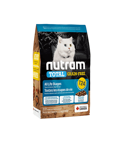 نيوترام T24 طعام جاف للقطط البالغة بالتورتة والسالمون 5.4 كج