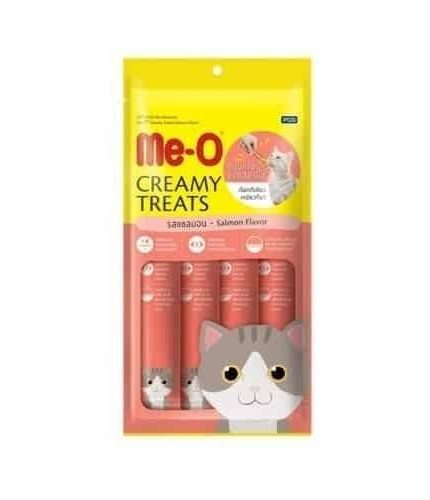 ميو مكافأة للقطط كريمية بطعم السلمون 4×15غ