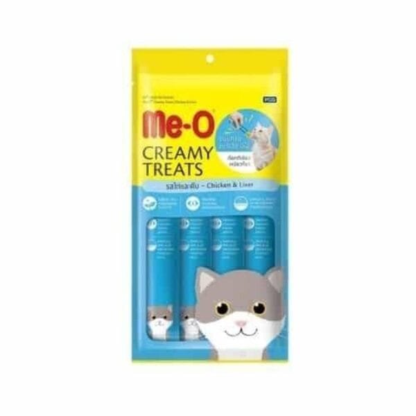 Me O Creamy Treats Chicken and Liver 15g. Pack 4