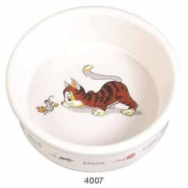 Ceramic cat bowl 12cm