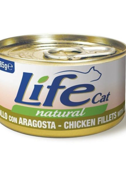 لايف كات معلبات طعام رطب للقطط الدجاج مع الكركند