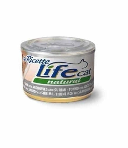 لايف كات معلبات طعام رطب للقطط بالتونة و الأنشوفة و سوريمي