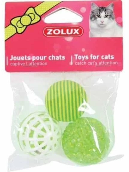 زولكس 3 كرات متنوعة للقطط