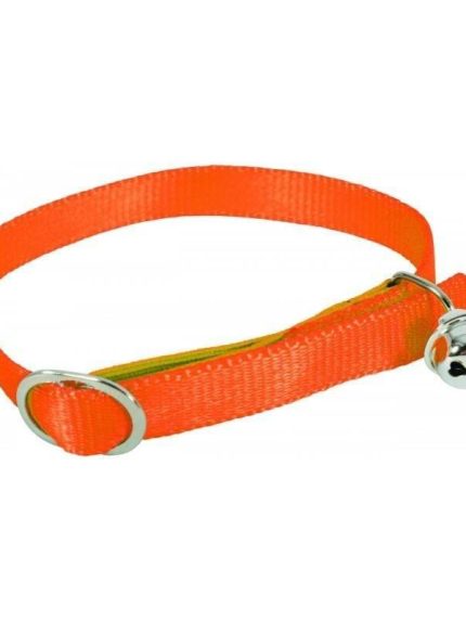 زولكس طوق للقطط نايلون مع جرس برتقالي