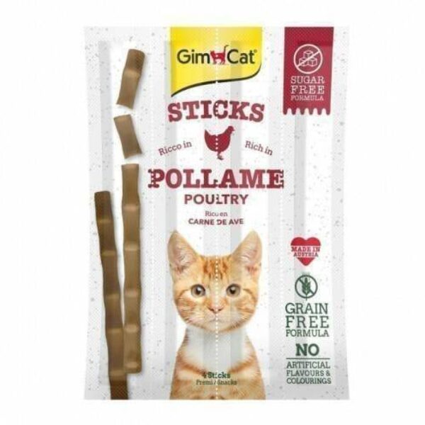 GimCat Sticks Poultry Cat Treats, 20g