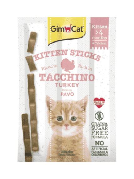 چيم كات- أعواد طعام لينة للقطط الصغيرة يحتوي على لحم التركي والكالسيوم 9 غرام