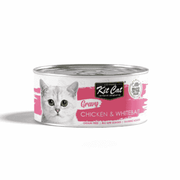 Kit Cat Gravy Canned Food (Chicken & Whitebait) 70g