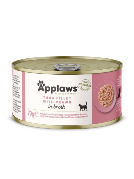 ابلاوز طعام رطب للقطط فيليه سمك التونة مع الجمبري 70غ