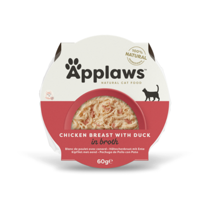 ابلاوز اطباق طعام رطب للقطط صدور الدجاج مع البط 60 جرام