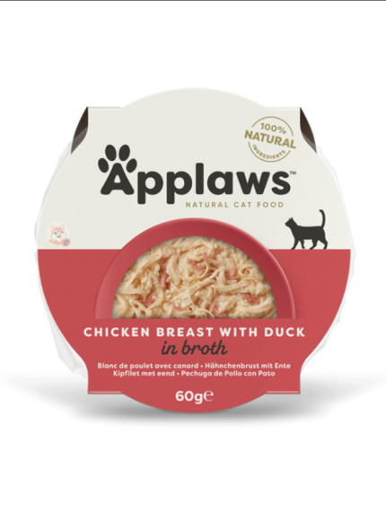 ابلاوز اطباق طعام رطب للقطط صدور الدجاج مع البط 60 جرام