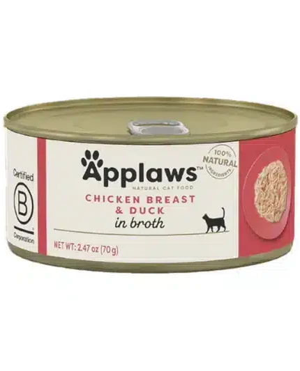 ابلاوز طعام رطب للقطط معلبات الدجاج والبط