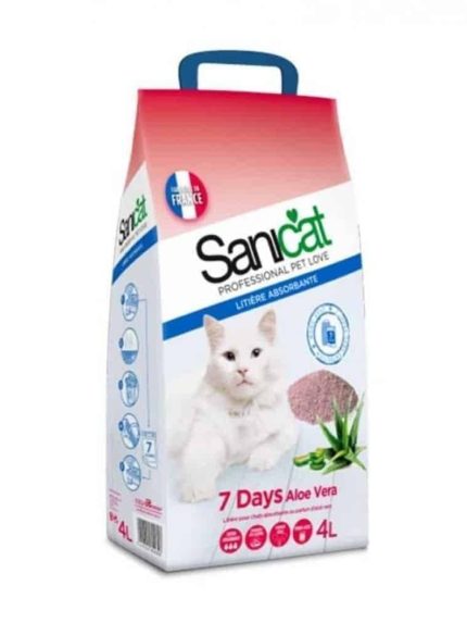ساني كات قطط برائحة الوفيرا تدوم الرائحة 7 ايام 4 لتر
