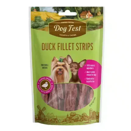 دوج فيست مكافأة للكلاب الصغيرة شرائح فيلية لحم البط 55 جم
