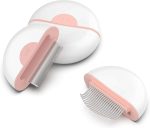 ⁦مشط للقطط والكلاب 2 في 1 مصغرة تصميم فرشاة إزالة الشطب ومشط التدليك⁩ - الصورة ⁦3⁩