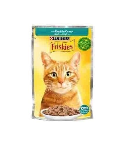 فريسكس طعام القطط على بطعم البط مع المرق 85 غ