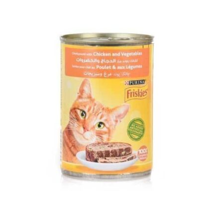 فريسكيس طعام رطب للقطط بالدجاج والخضروات  400 جرام