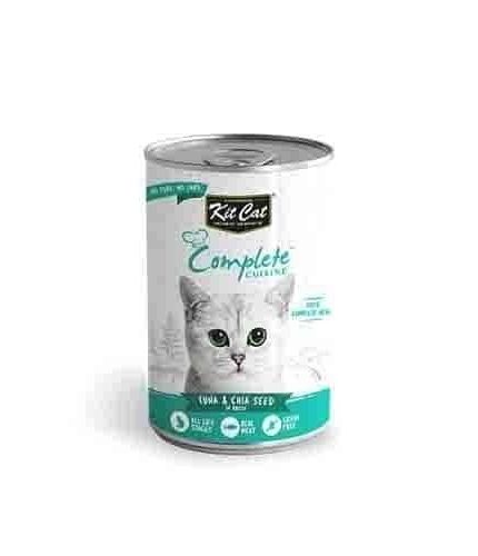 كت كات معلبات للقطط بطعم التونا وبذور الشيا في المرق 150غ
