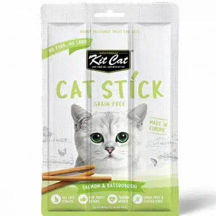كت كات مكافات للقطط اعواد بنكهة السالمون والكاتسوبوشي 15غ
