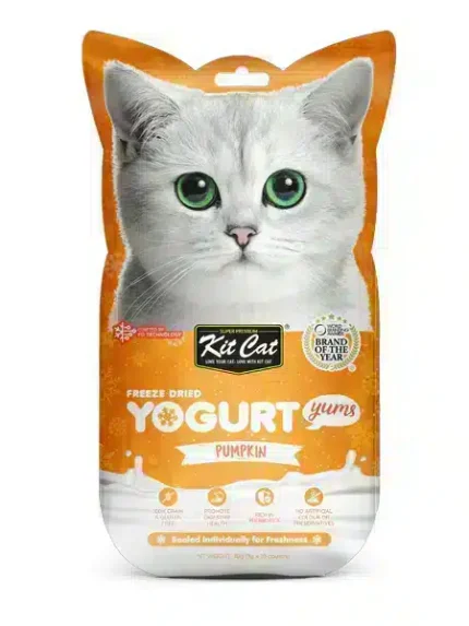 كت كات مكافاة للقطط زبادي مجمد و مجفف بطعم اليقطين  10×1 جرام