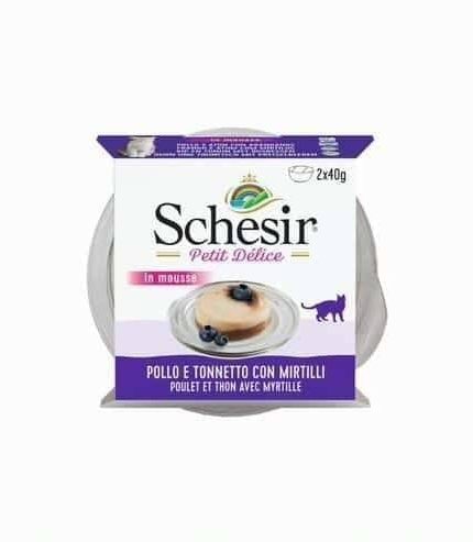 شيزير طعام للقطط بالدجاج وسمك التونة الصغير مع التوت 2×40جرام