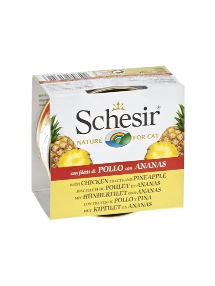 شيزر معلبات طعام للقطط شرائح الدجاج مع الاناناس