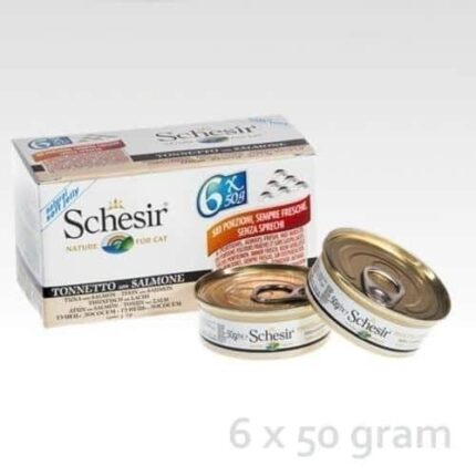 شيزر طعام رطب للقطط التونة والسالمون 6×50جم