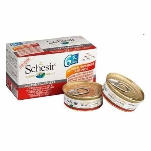 Schesir Wet Cat Food Mixed Tuna With Duck 6*50 g