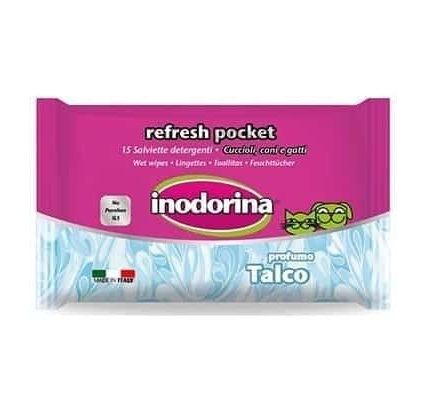 إندورينا مناديل ريفريش للجيب عطر التلك 15 منديل