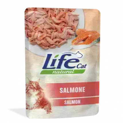 لايف كات ظرف طعام رطب للقطط سالمون