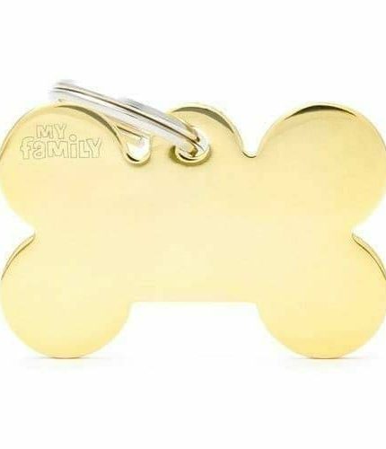 قلادة نحاسية لون ذهبي على شكل عظمة