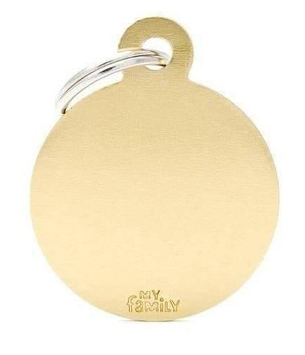 قلادة دائرية نحاسية لون ذهبي كبير