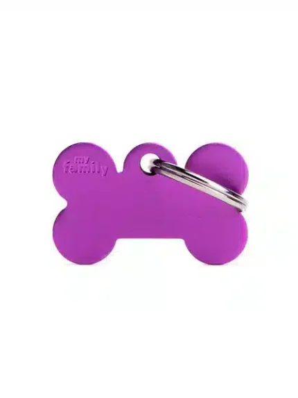 قلادة ماي فاميلي شكل عظم بنفسجي