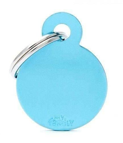 قلادة دائرية المونيوم لون ازرق