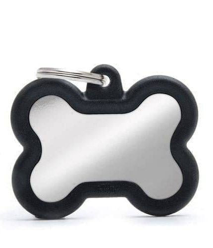 قلادة على شكل عظمة بإيطار اسود