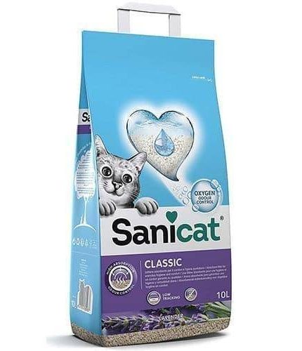 ساني كات كلاسيك رمل كربون خشن ذات قوة امتصاص عالية للقطط برائحة اللافندر 10 لتر