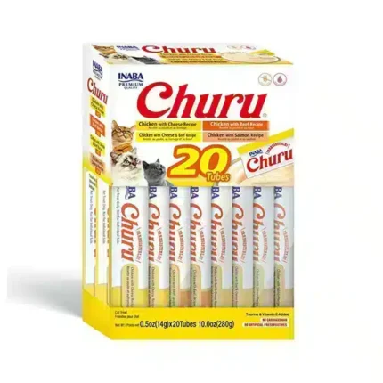 تشورو تشكيله من نكهات الدجاج و جبن مكافئات للقطط، 20 × 14 جرام