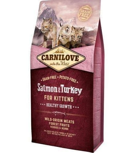 كارنيلوف للقطط الصغيرة بالسالمون و الديك الرومي 2 كيلو