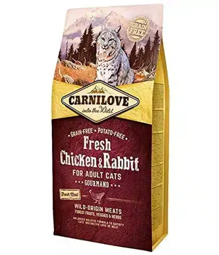 كارنيلوف دجاج وأرنب طازج للقطط البالغة 2 كيلو