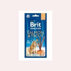 بريت بريميوم 3 عيدان مكافاة للقطط بطعم السلمون وسمك المرقط