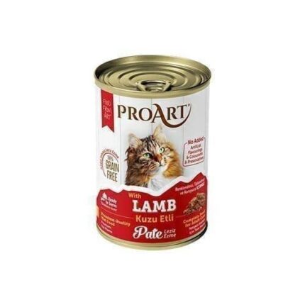 برو آرت طعام رطب للقطط البالغة بقطع لحم الضأن مع الجلي 400 جرام