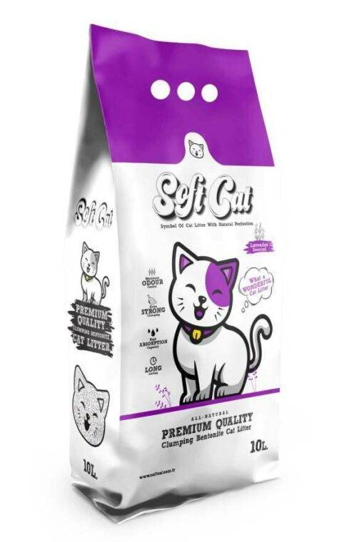 Litter for cats with the smell of lavender