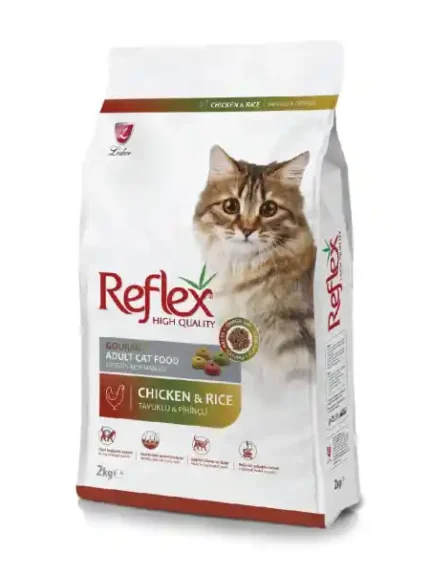 ريفلكس طعام للقطط البالغة متعدد الألوان بالدجاج 2 كيلو