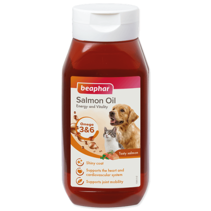 بيفار زيت السلمون مكمل غذائي للكلاب والقطط 430 مل