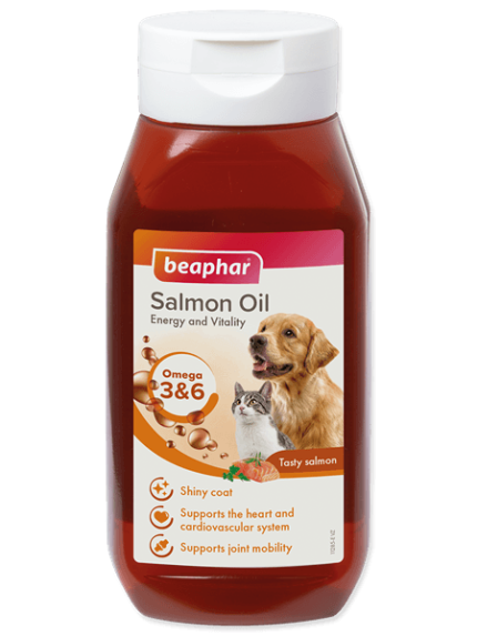 بيفار زيت السلمون مكمل غذائي للكلاب والقطط 430 مل