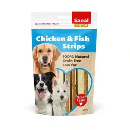 سنال مكافات كلاب شرائح بنكهة الدجاج و السمك 80غ