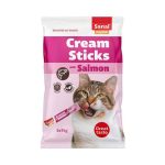 سنال مكافئات للقطط أصابع الكريمة بنكهة السلمون 5×15 جرام