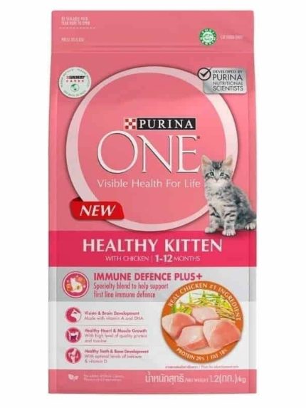 بورينا ون طعام جاف للقطط الصغيرة بنكهة الدجاج 1.2 كج