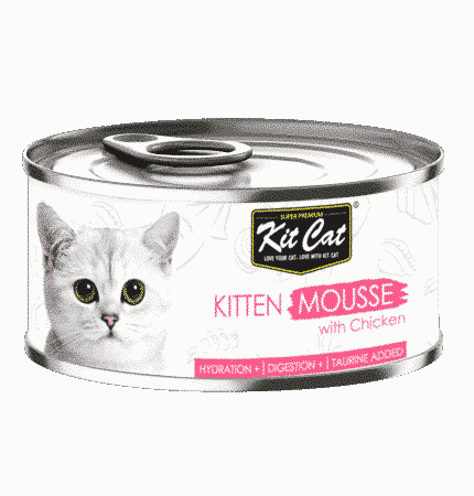 كت كات مهروس للقطط الصغيرة مع الدجاح 80غ